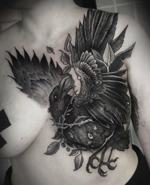 Rob Borbas belly;crow;chest;blackw