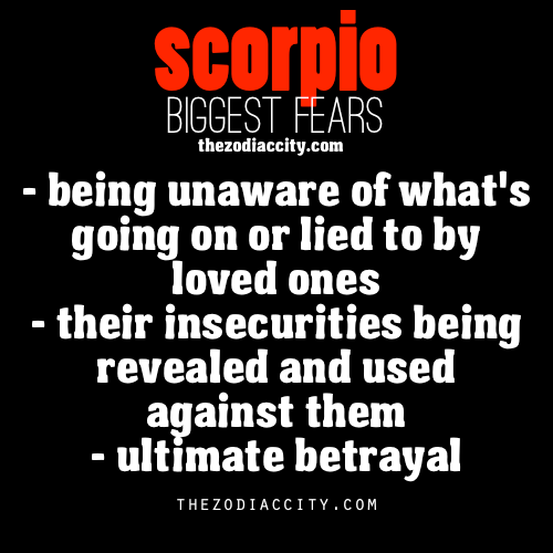 Co je to nejhorší strach Scorpios?