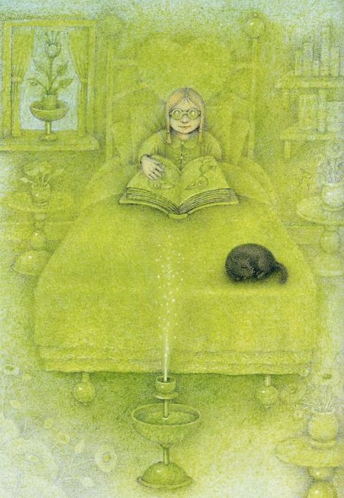 La magia de la lectura, la puerta de los sueños (ilustración de Wayne Anderson)