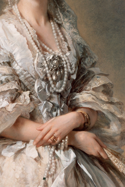 c0ssette: â€œPortrait of Empress Maria Alexandrovna (detail) 1857. Franz Xaver Winterhalter . â€