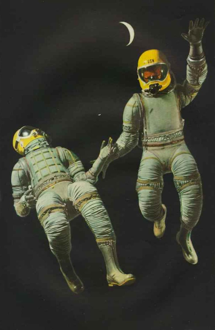 nemfrog: “Dummies in spacesuits used to test weightlessness. National Geographic. August 1955. ”