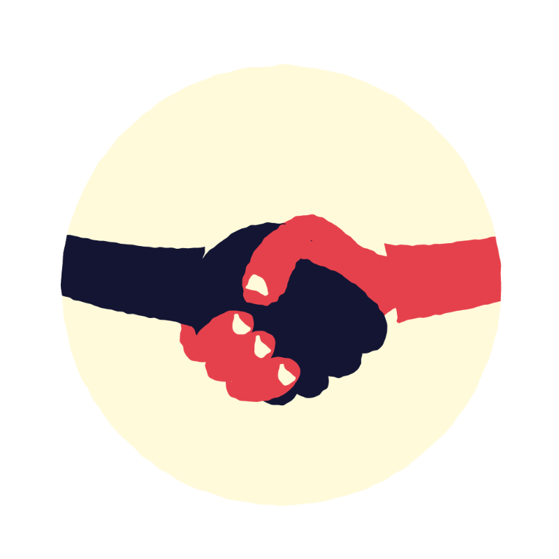 Second GIF in the ‘How we work’ series. We shake hands on it and make an agreement. Now we are ready to do great things together!