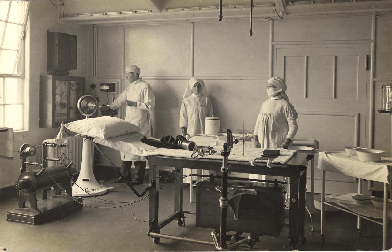 History of CPR: MILITARY HOSPITAL, ELECTRICAL TREATMENT AND X-RAY ROOM