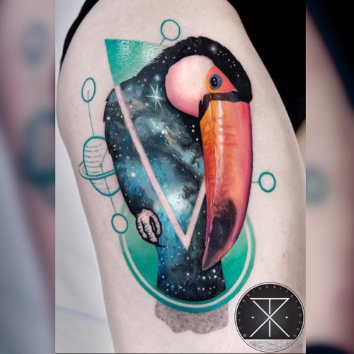 Chris Rigoni bird;space;portrait;thigh;planets