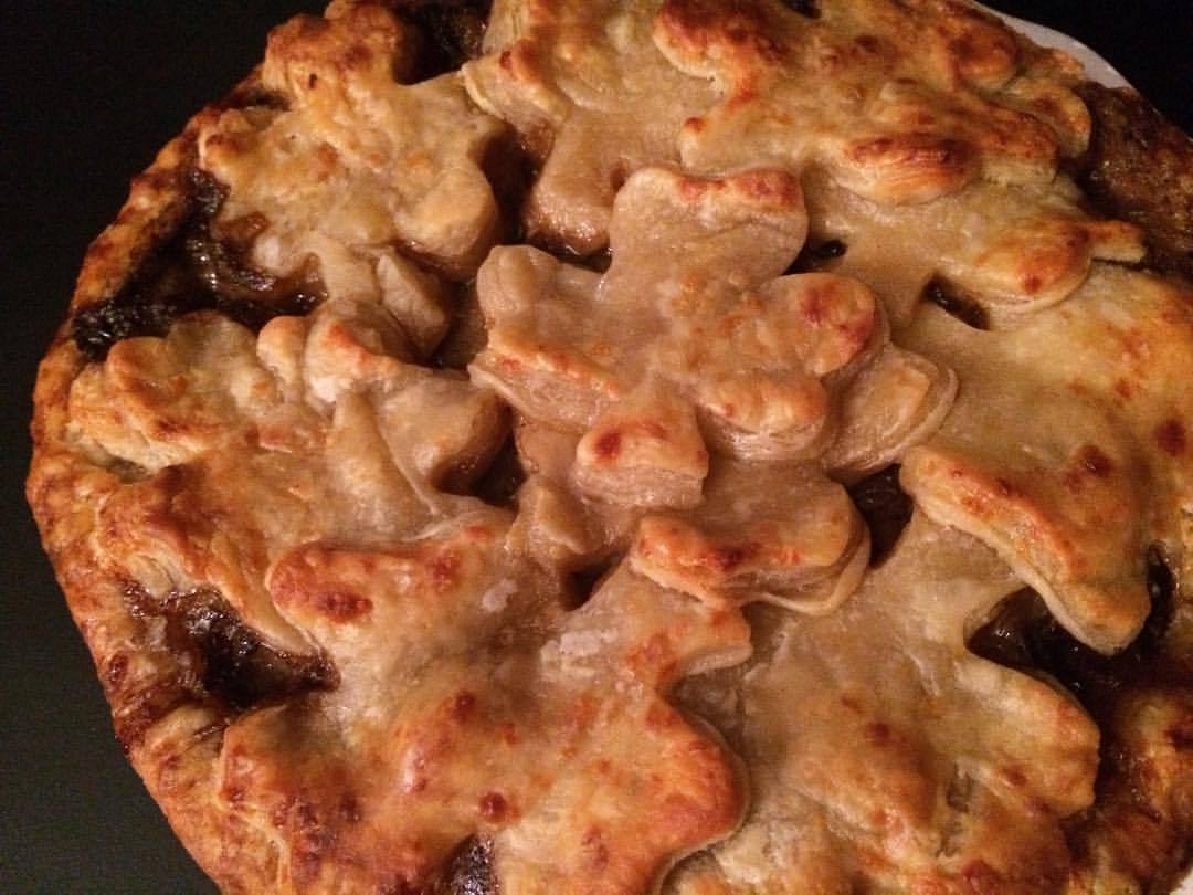 Can never have too much steak & @guinness pie, especially on #piday! Did I mention with @kerrygoldusa Dubliner cheddar crust?