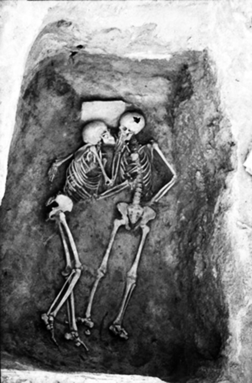 luciferlaughs:
“These human remains were unearthed in 1972 at the Teppe Hasanlu archaeological site, located in Iran. It had been burned after a military attack that had spread quickly through the town and killed many people. The skeletons were found...