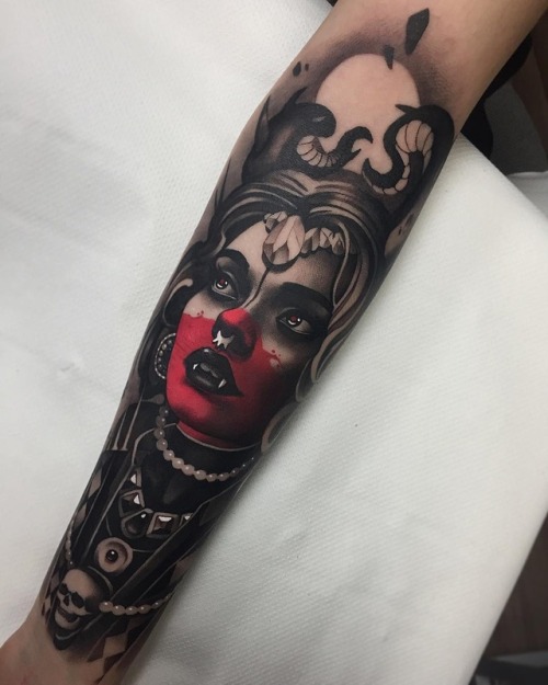 Tattoo tagged with: neotrad, vampire, woman 