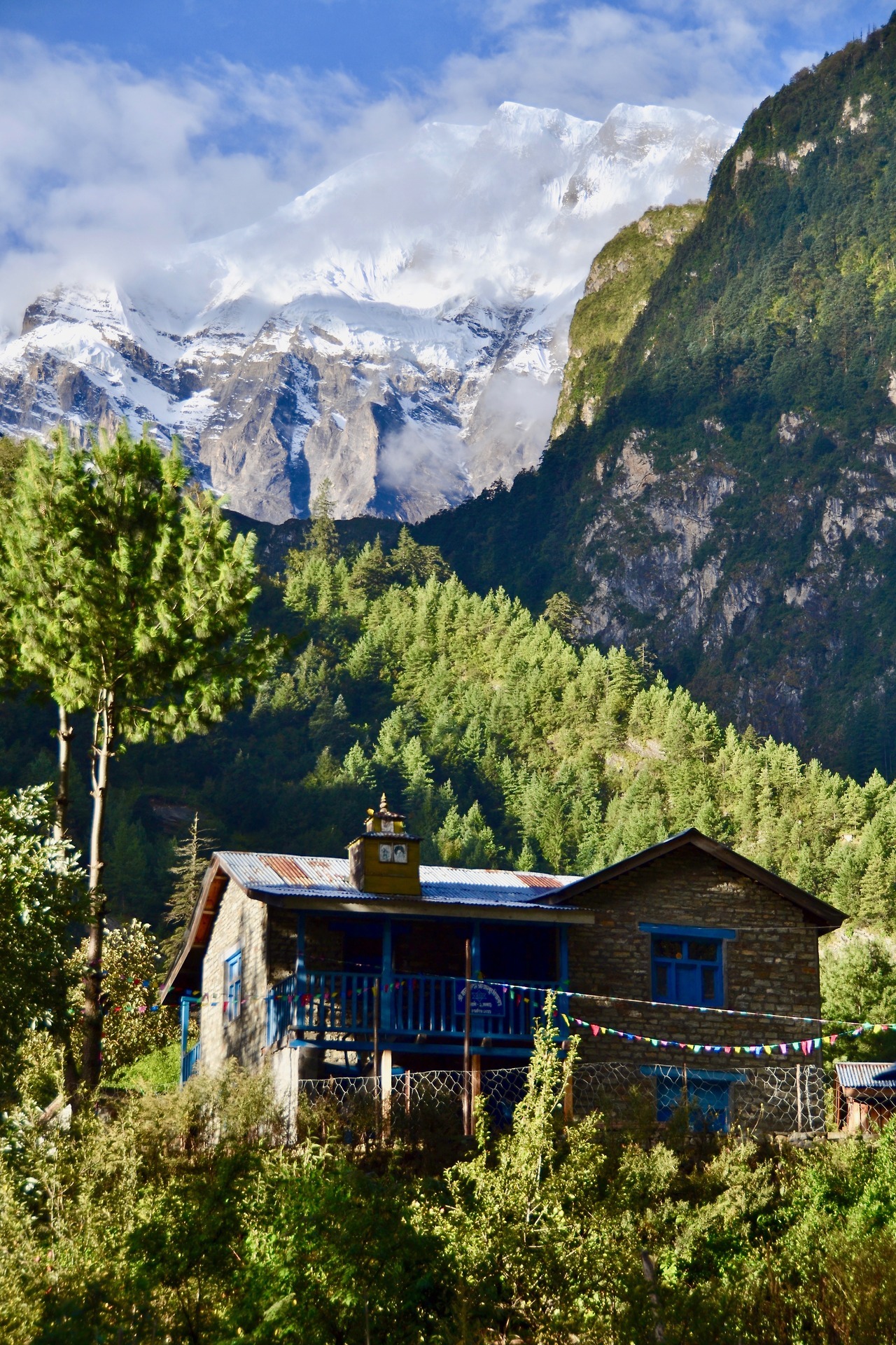Located just outside of the small mountain town of Chame in Nepal
This cabin has access to hot springs and the Trishuli river along with stunning views of Annapurna range behind it. Simple living is found in this predominately stone and lumber...