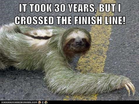 Image result for crossing the finish line meme