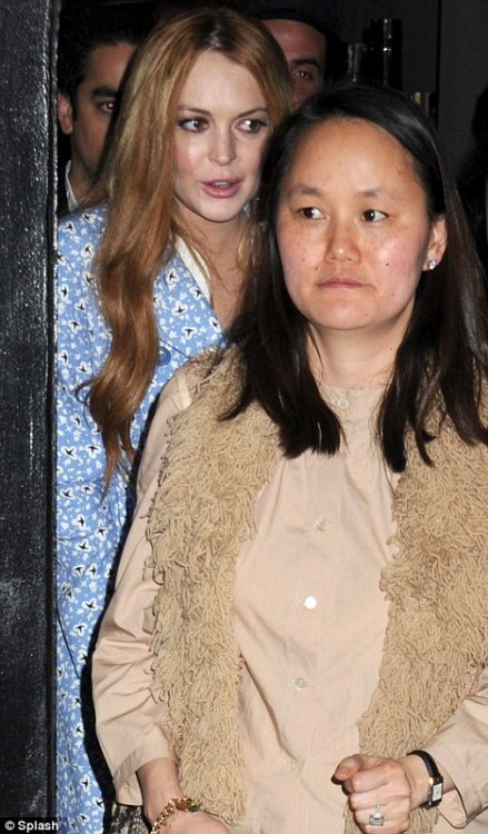 isuperlovelindsaylohan: “ Family affair: Woody Allen ‘s wife Soon-Yi, wearing the tan sweater, left the restaurant with Lindsay Perhaps he is considering breathing new Life into Lindsay’s acting career. The troubled starlet is in New York after a...