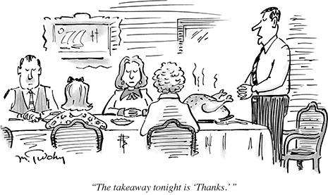 Image result for thanksgiving cartoon new yorker