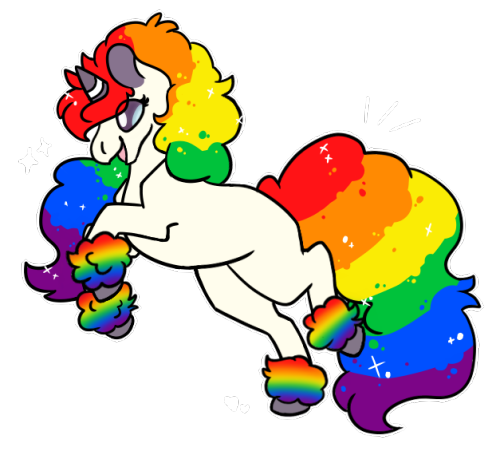 gotekid-draws - Pride flag galarian ponytas! Feel free to use...