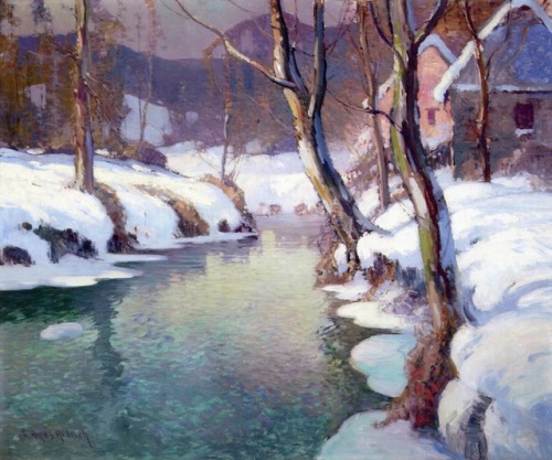 spoutziki-art - Winter River by George Ames Aldrich