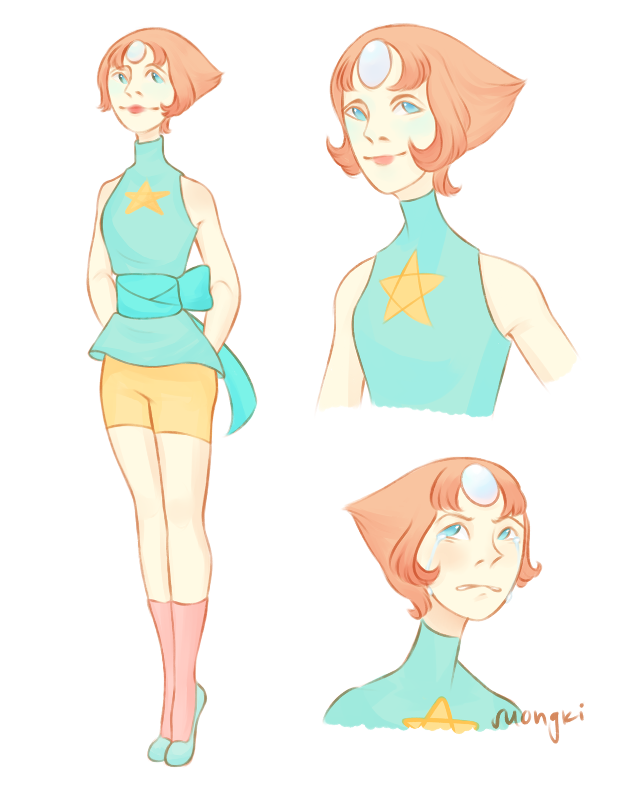 Pearl sketch dump in which she looks very different each time