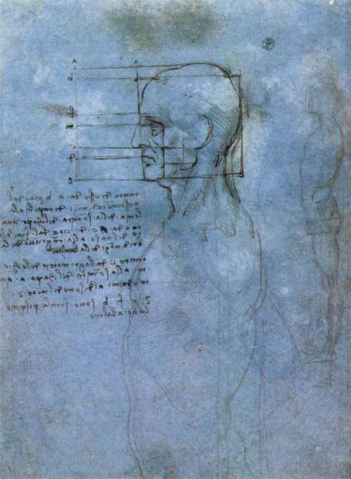 artist-davinci:Study of proportion, Leonardo Da VinciMedium:...