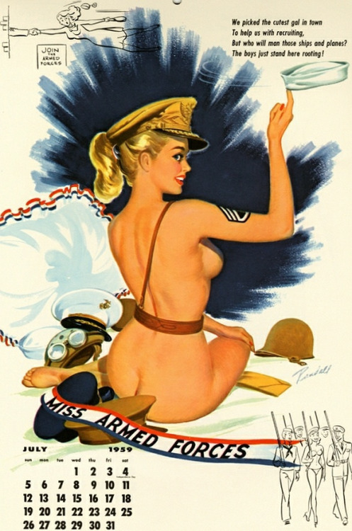 Vintage pinup girl by Bill Randall.