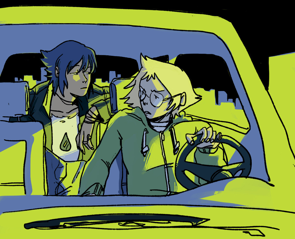 My random doodles are slowly becoming a road-trip AU that’s kinda neat.