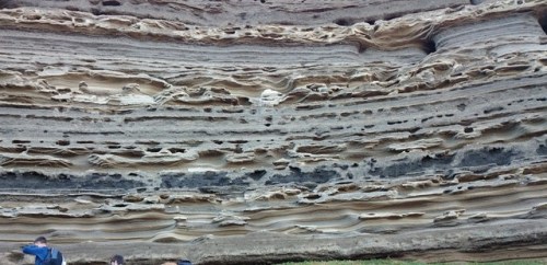 These massive ash layers were formed from pyroclastic flow from...