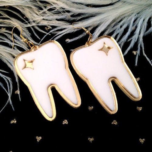 littlealienproducts - Goth Teeth Earrings byimyourpresent