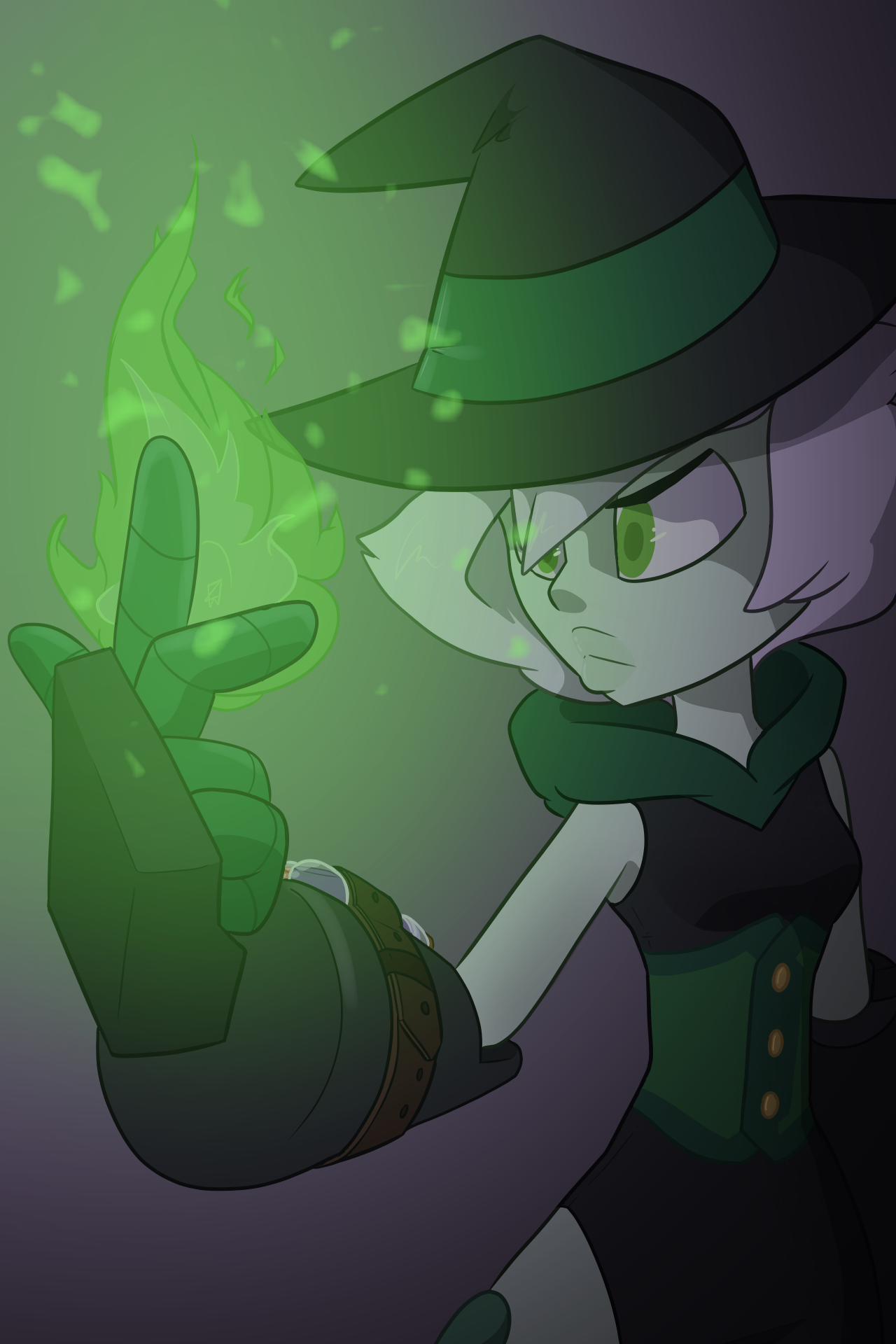 Aventurine’s green witch ‘disguise’ for a halloween recon mission