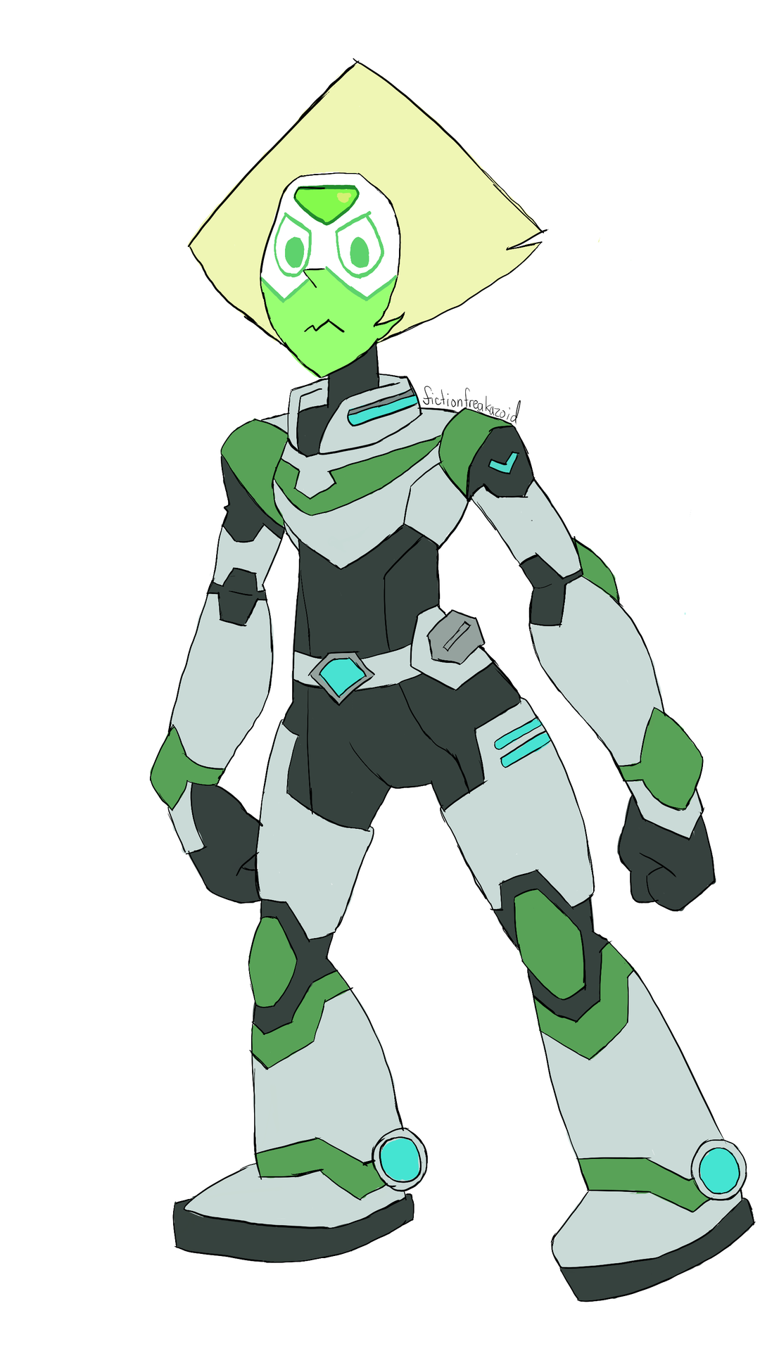 This is probably my cleanest piece yet! Since Peridot is an alien and thus has a different body type, I adjusted the vld paladin armor to fit her body (since I’m still an amateur some of the parts...