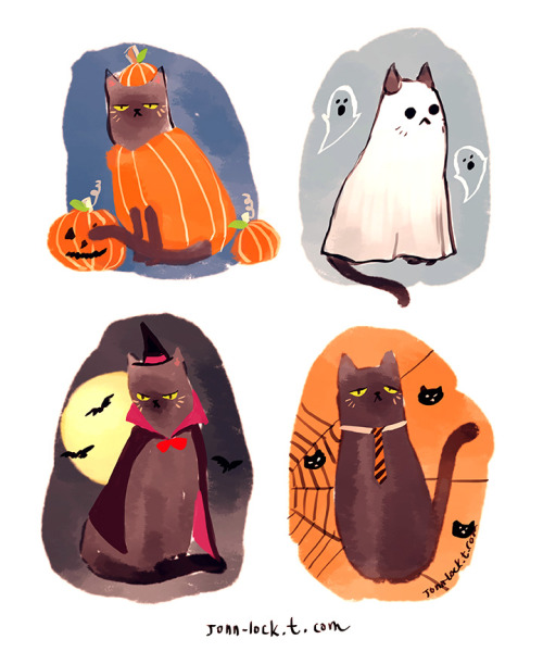 jonn-lock - Halloween Cat doodles for...