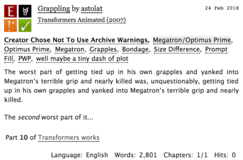 Grappling (2801 words) by astolatChapters: 1/1Fandom:...