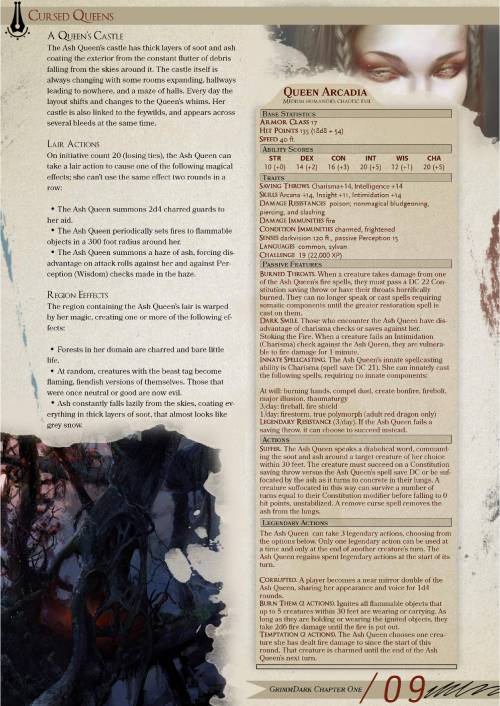 dnd-5e-homebrew - GrimmDark a Book of Fairy Tales NPCs Part 1 by...