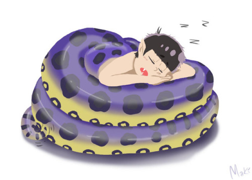 kekkomatsumaki:What’s he dreamin’ about?Petting leopards or...