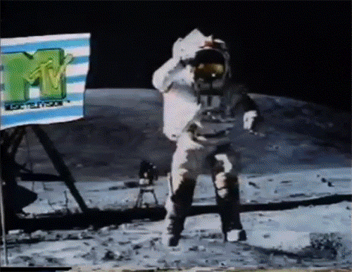Image result for MTV Moon Landing GIF