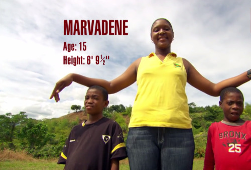 flyandfamousblackgirls - Marvadene was a 6 ft 9 and a half tall...