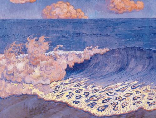 fleurdulys:Blue Seascape, Wave Effect - Georges Lacombe1893