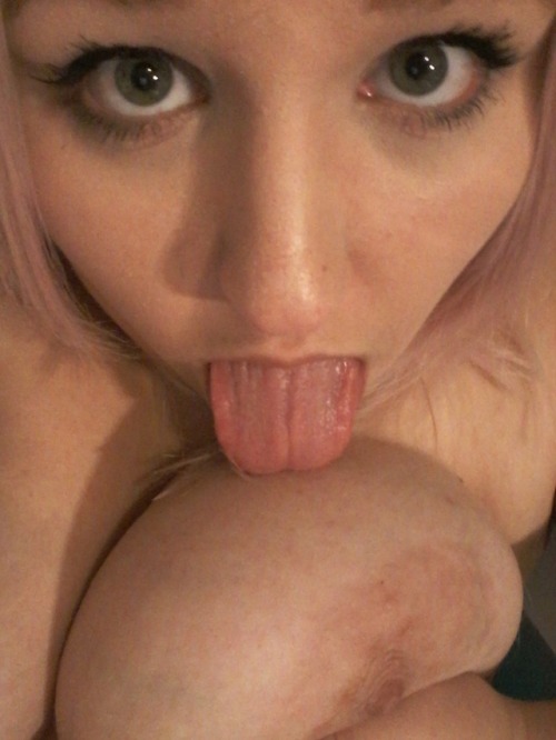 unknownsubgirl01 - Old pic of me licking my tit while taking a...