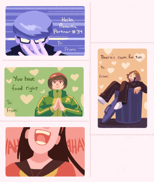 loopy-lupe:Persona Valentines cards!I made some valentines...