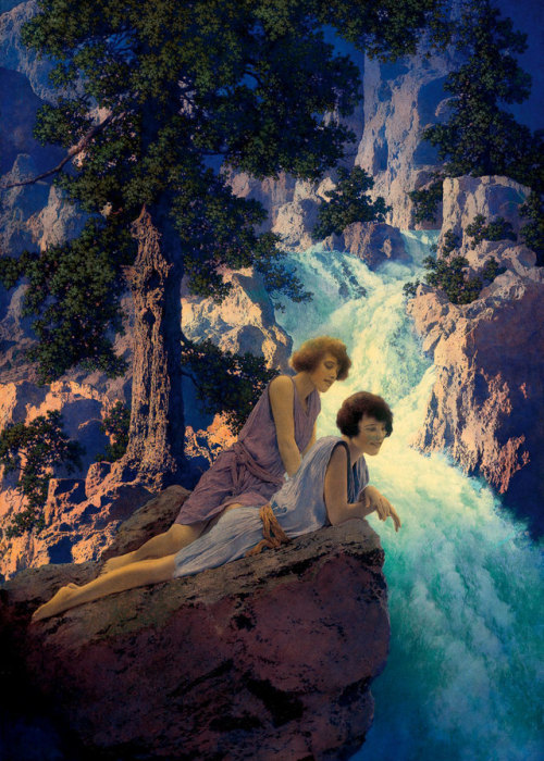 sapphetti - Waterfall (1930) by Maxfield Parrish