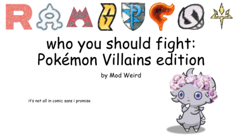 ok-fandom - “Who You Should Fight - Pokémon Villains”Also,...