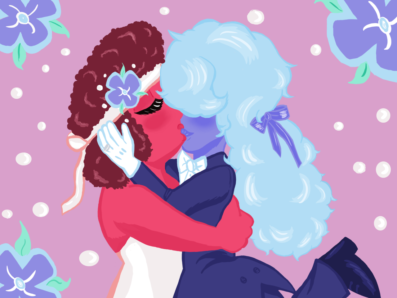 Iconic smooch!!! (im late to the party/wedding)