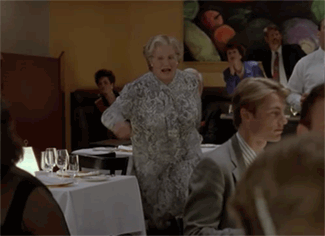Image result for mrs doubtfire running gif