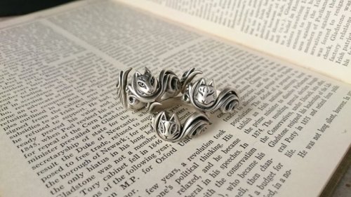 Kitsune silver jewelry by Devil Joker (rings are not in store...