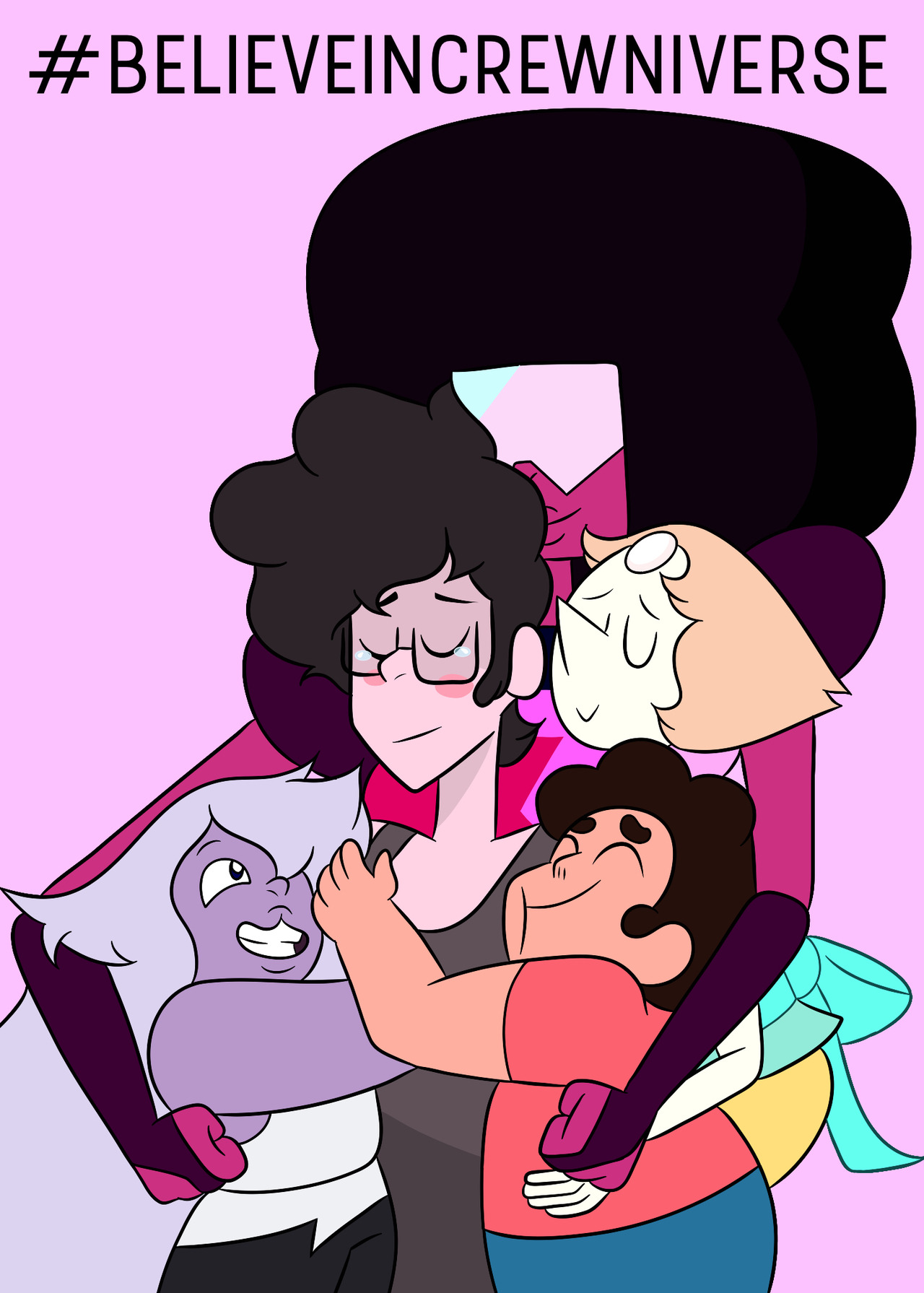 For the #BelieveInCrewniverse campaign! All I want to do is just give @rebeccasugar a big hug. None of the crew deserve to deal with how unprofessional CN is. I hope we can look past all this one day.