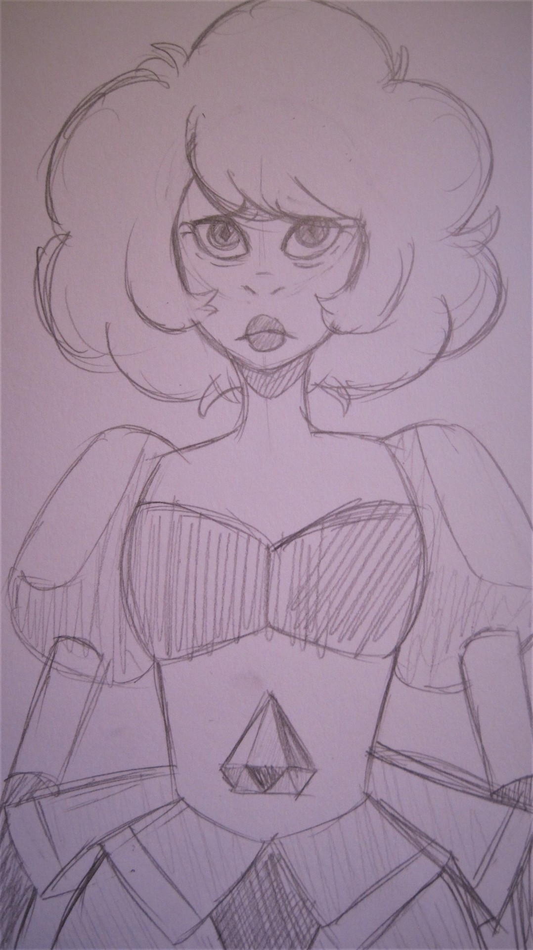 A sketch of Pink Diamond before I try to sleep.