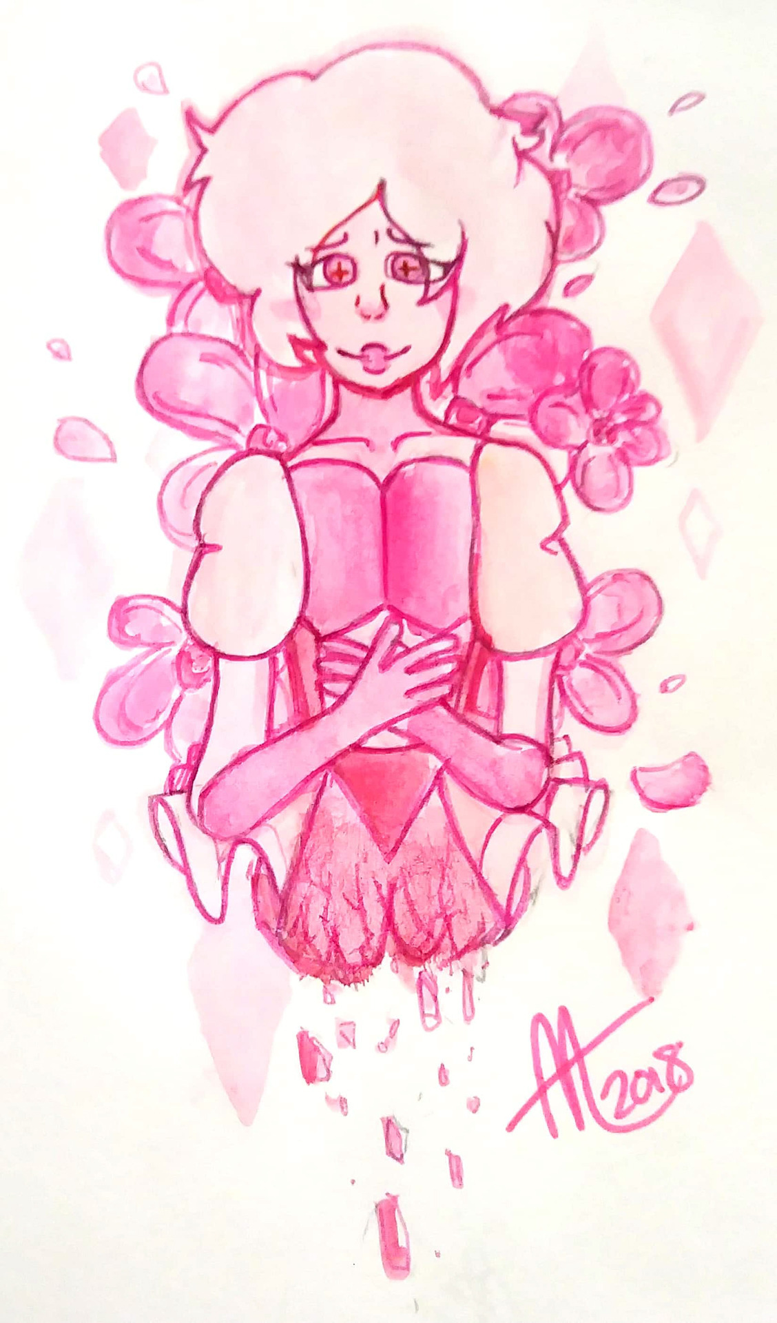 “Shattered pink diamond"🙊🌺 I’m really proud of this TTwTT Enjoy