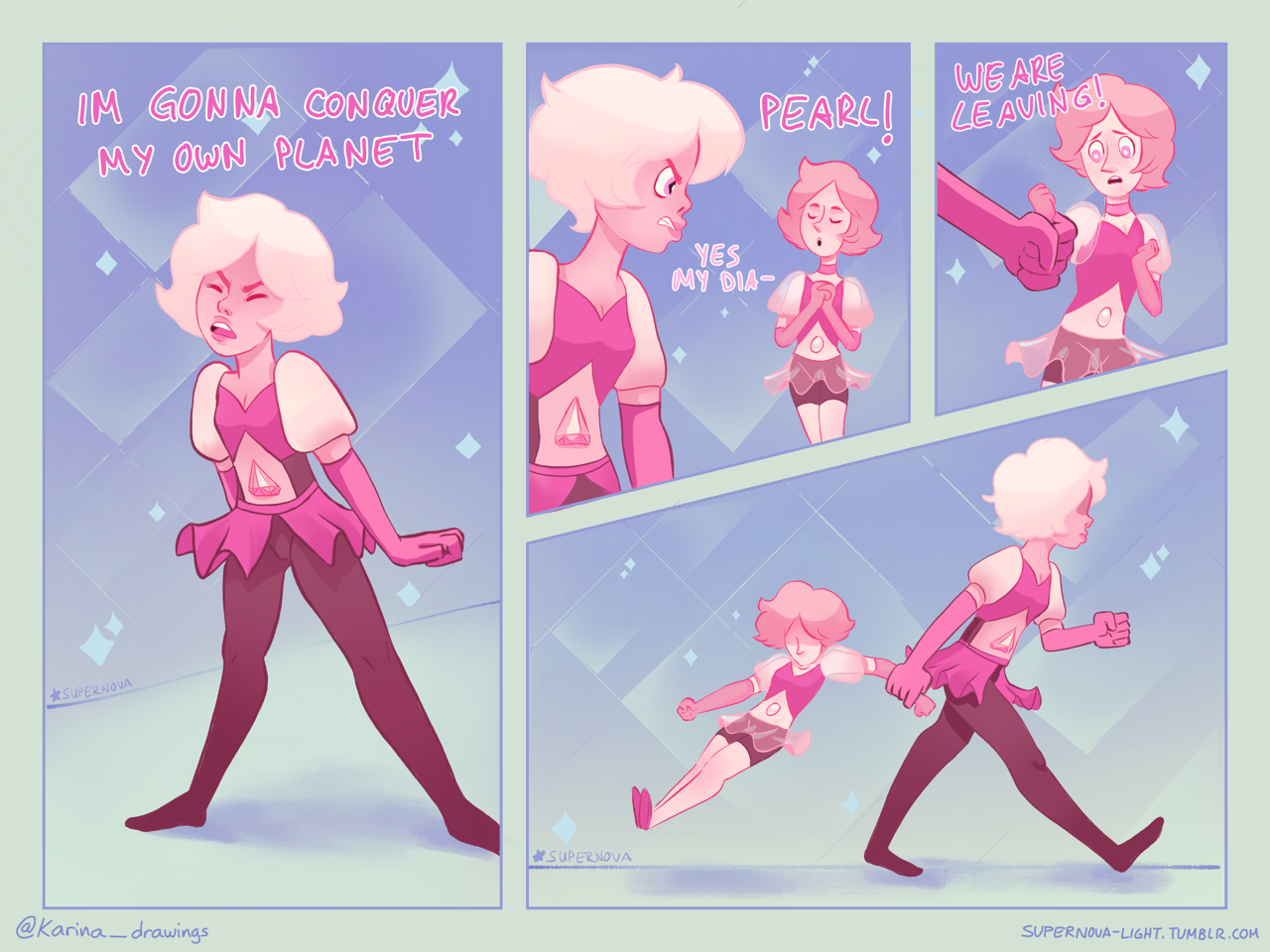 I have the feeling that Pink Diamond treats her Pearl even worse than Yellow D treats her