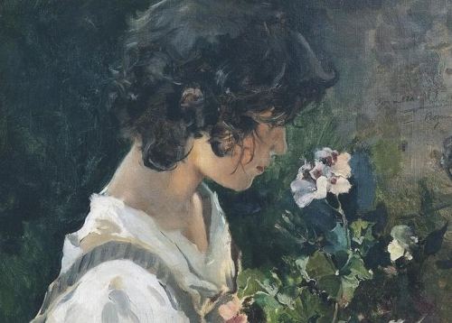 goodreadss:Italian Girl with Flowers, 1886 Joaquin Sorolla y...