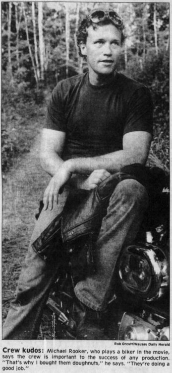 rookerstash - Rooker on the set of Retreads in 1987, Wausau Daily...