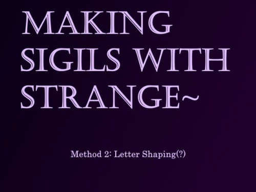 strangesigils - I don’t really know what people generally call...