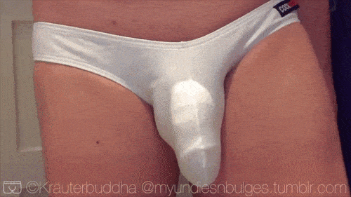 myundiesnbulges:
“Walk in white undies
”