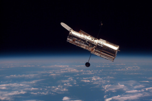 Happy Birthday to the Hubble Space Telescope, deployed from the...