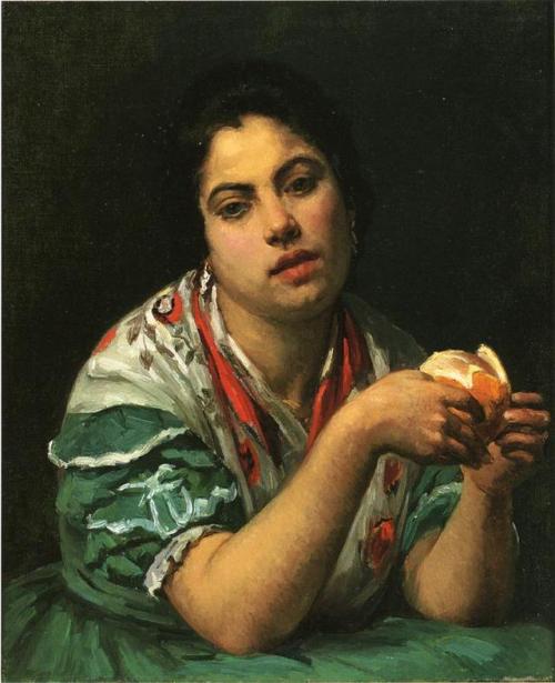 artist-cassatt:Peasant Woman Peeling an OrangeMedium:...