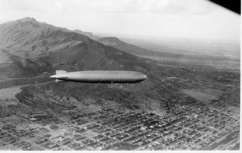 historicaltimes - LZ 127 Graf Zeppelin above El Paso, Texas,...